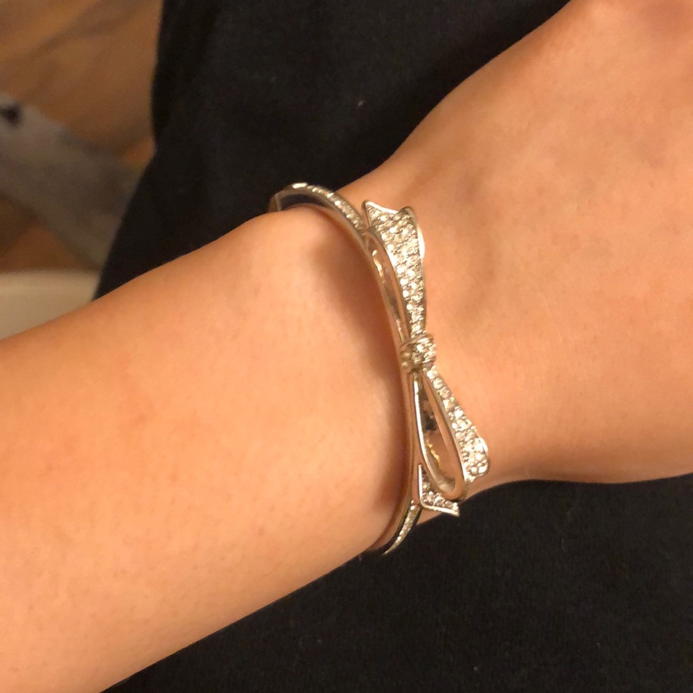 Kate spade bow bracelet silver